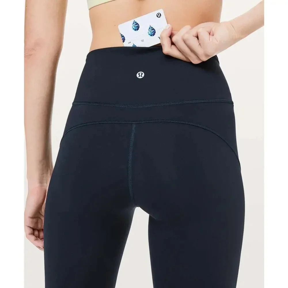 Lululemon In Movement Crop Everlux True Navy Size 12
